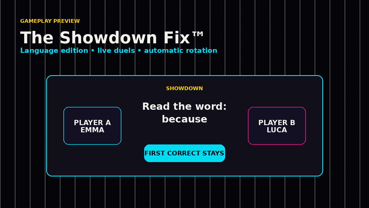 Gameplay preview for The Showdown Fix™: Language Edition